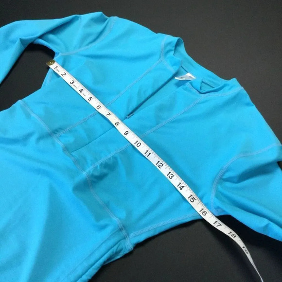 Sbart Womens Blue Zip Front Long Sleeve One Piece Swimsuit Cover Up Small - Picture 6 of 12